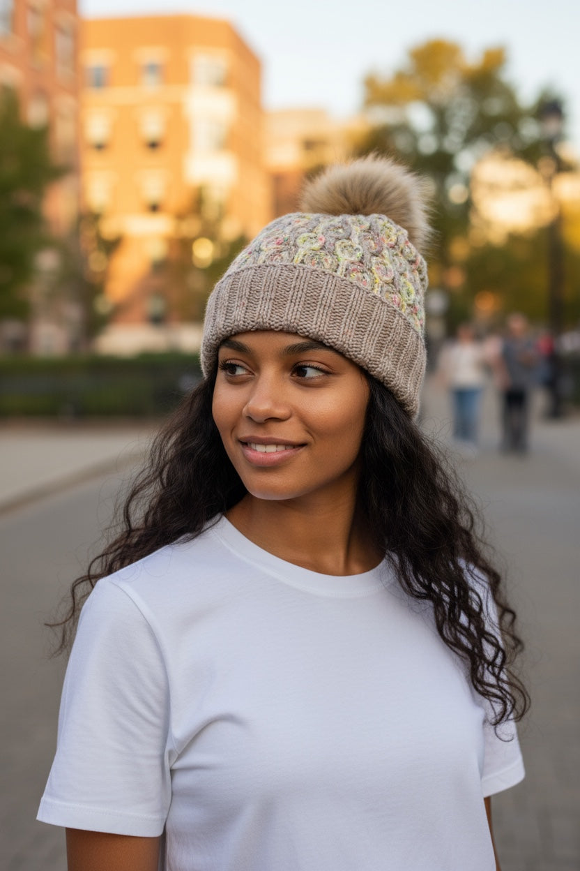 Lifestyle photo for Absalon Hat Knitting Kit-WOOLTRIBE