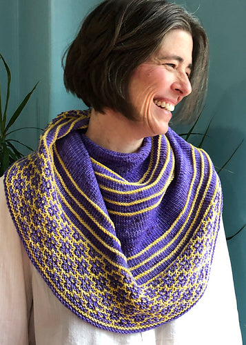 Lifestyle photo for Mezzaluna Shawl Knitting Kits-Kits-WOOLTRIBE