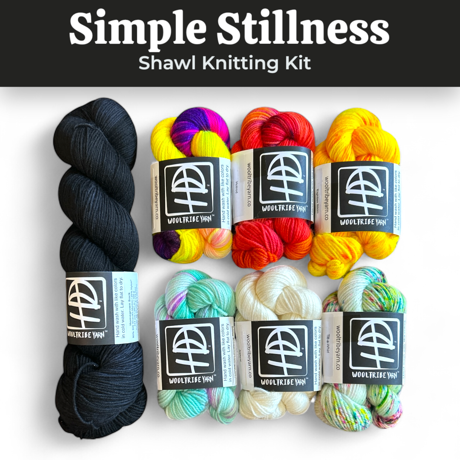 Lifestyle photo for Simple Stillness Shawl Knitting Kits-WOOLTRIBE