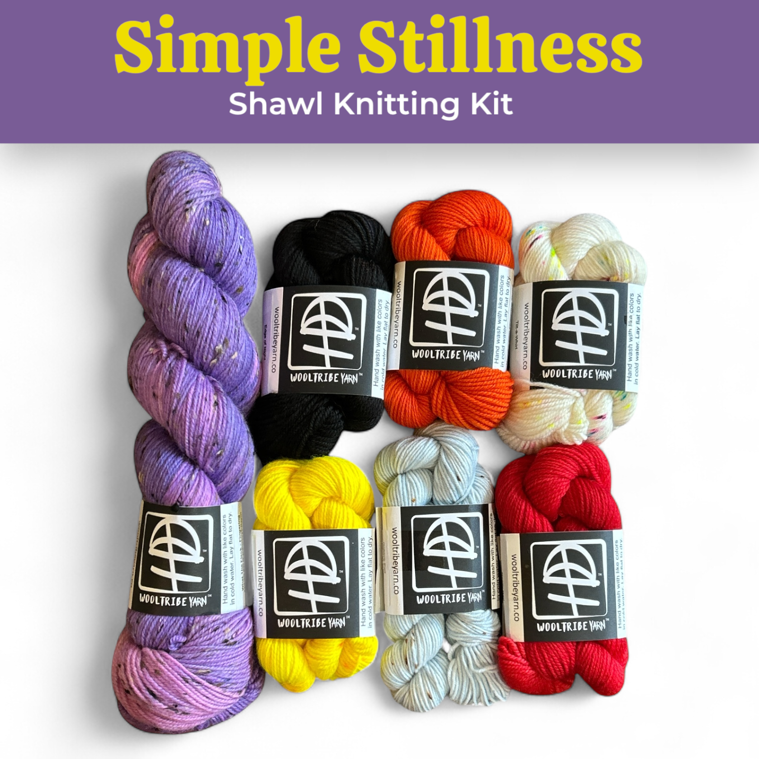 Lifestyle photo for Simple Stillness Shawl Knitting Kits-WOOLTRIBE