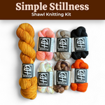Lifestyle photo for Simple Stillness Shawl Knitting Kits-WOOLTRIBE