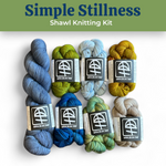 Lifestyle photo for Simple Stillness Shawl Knitting Kits-WOOLTRIBE