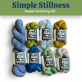 Lifestyle photo for Simple Stillness Shawl Knitting Kits-WOOLTRIBE