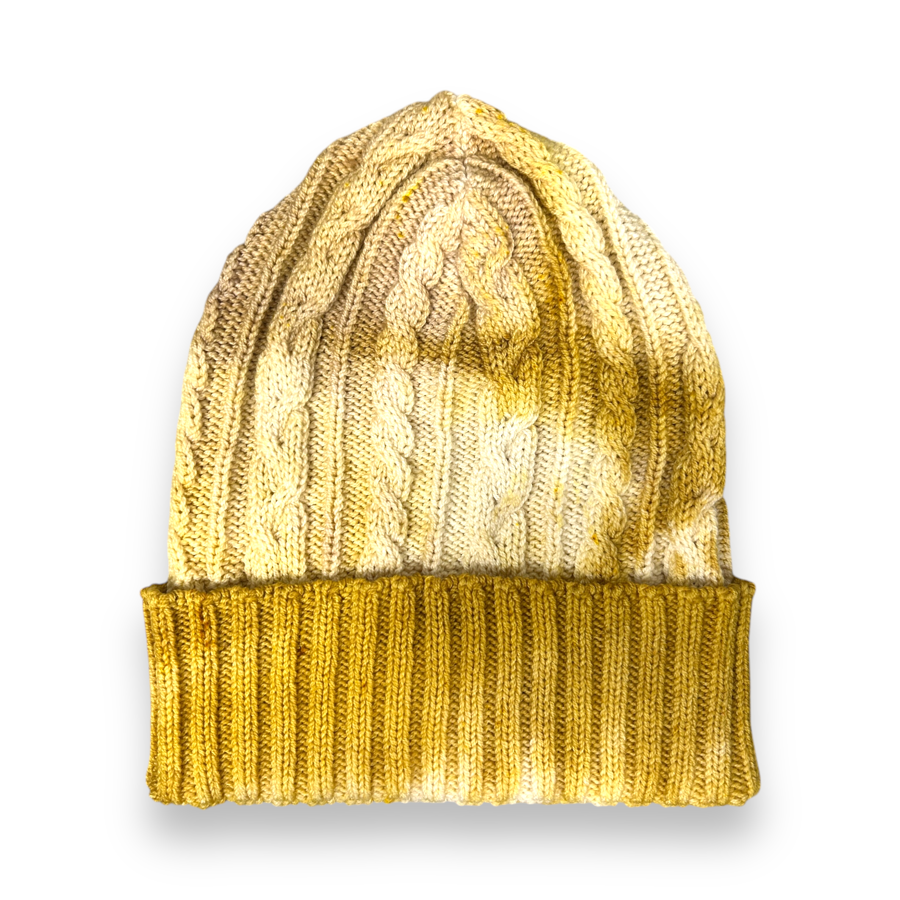 Hats-Honey Mustard WoolTribe Original Cable Beanie-WOOLTRIBE