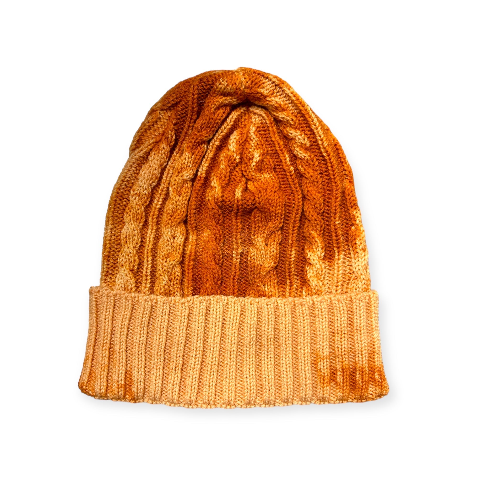 Naturally Dyed Onion Skin Marbled 100% Merino Beanie – WOOLTRIBE